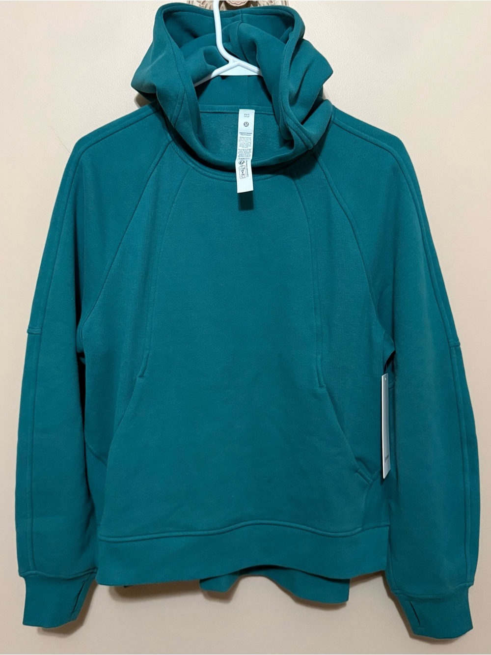 NWT Lululemon Scuba Oversized Side-Slit Hoodie Sz XS/S in Teal